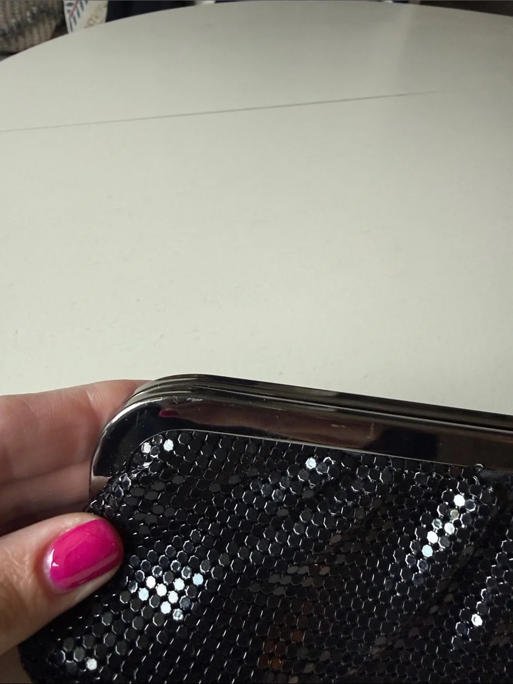 Black Sequin Evening Clutch